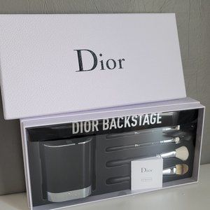 NEW Dior Artist Makeup Brush Set CD logo holder 4 Brushes set
